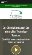 How alvareztg.com looks like on a mobile device such as an iPhone.
