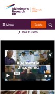 How alzheimersresearchuk.org looks like on a mobile device such as an iPhone.