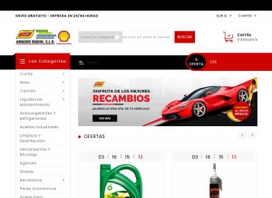 How amadormarin.com looks like on a tablet such as an iPad.