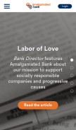 How amalgamatedbank.com looks like on a mobile device such as an iPhone.