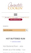 How amandascookin.com looks like on a mobile device such as an iPhone.