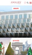 How amaury.com looks like on a mobile device such as an iPhone.
