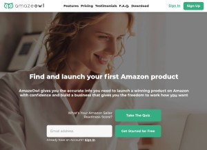 How amazeowl.com looks like on a tablet such as an iPad.
