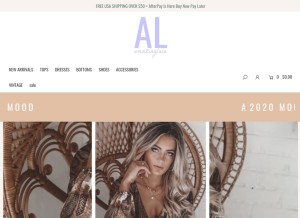 How amazinglace.com looks like on a tablet such as an iPad.