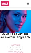 How amazinglashstudio.com looks like on a mobile device such as an iPhone.
