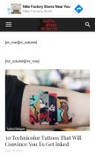 How amazingtattooideas.com looks like on a mobile device such as an iPhone.