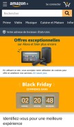 How amazon.fr looks like on a mobile device such as an iPhone.