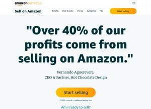 How amazonservices.com looks like on a tablet such as an iPad.