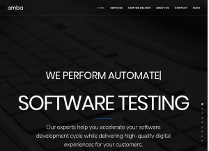 How ambaconsultants.com looks like on a tablet such as an iPad.