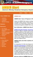 How amberalert.gov looks like on a mobile device such as an iPhone.