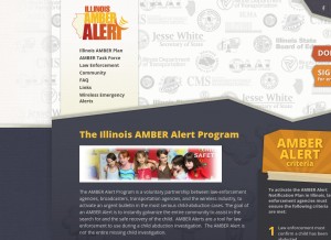 How amberillinois.org looks like on a tablet such as an iPad.