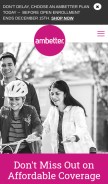 How ambetterhealth.com looks like on a mobile device such as an iPhone.
