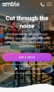 How ambie.fm looks like on a mobile device such as an iPhone.