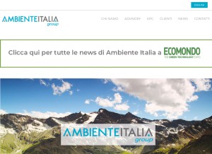How ambienteitalia.it looks like on a tablet such as an iPad.