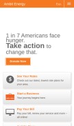 How ambitenergy.com looks like on a mobile device such as an iPhone.