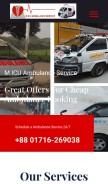 How ambulanceall.com looks like on a mobile device such as an iPhone.