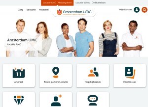 How amc.nl looks like on a tablet such as an iPad.