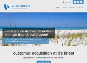 How amclicks.com looks like on a tablet such as an iPad.