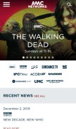 How amcnetworks.com looks like on a mobile device such as an iPhone.