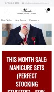 How amedeoexclusive.com looks like on a mobile device such as an iPhone.