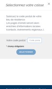 How ameli.fr looks like on a mobile device such as an iPhone.