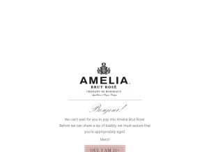 How ameliasparkling.com looks like on a tablet such as an iPad.