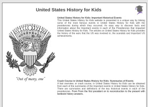 How american-historama.org looks like on a tablet such as an iPad.