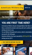 How american-writers.org looks like on a mobile device such as an iPhone.