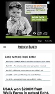 How americanbanker.com looks like on a mobile device such as an iPhone.