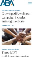 How americanbar.org looks like on a mobile device such as an iPhone.