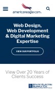 How americaneagle.com looks like on a mobile device such as an iPhone.