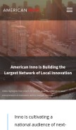 How americaninno.com looks like on a mobile device such as an iPhone.