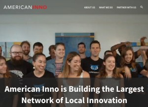 How americaninno.com looks like on a tablet such as an iPad.