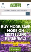 How americanmeadows.com looks like on a mobile device such as an iPhone.