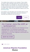 How americanmigrainefoundation.org looks like on a mobile device such as an iPhone.