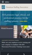 How americanstaffing.net looks like on a mobile device such as an iPhone.