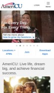 How americu.org looks like on a mobile device such as an iPhone.
