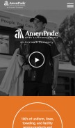 How ameripride.com looks like on a mobile device such as an iPhone.