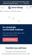 How amerisleep.com looks like on a mobile device such as an iPhone.