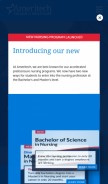How ameritech.edu looks like on a mobile device such as an iPhone.