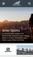 How amersports.com looks like on a mobile device such as an iPhone.