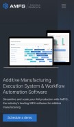 How amfg.ai looks like on a mobile device such as an iPhone.