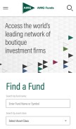 How amgfunds.com looks like on a mobile device such as an iPhone.