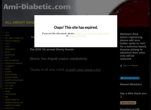 How ami-diabetic.com looks like on a tablet such as an iPad.