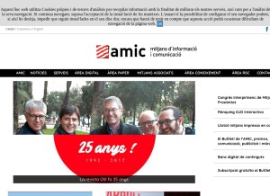How amic.media looks like on a tablet such as an iPad.