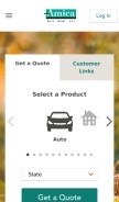 How amica.com looks like on a mobile device such as an iPhone.