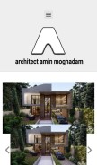 How aminmoghadam.com looks like on a mobile device such as an iPhone.