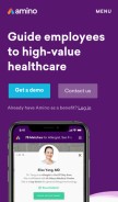 How amino.com looks like on a mobile device such as an iPhone.