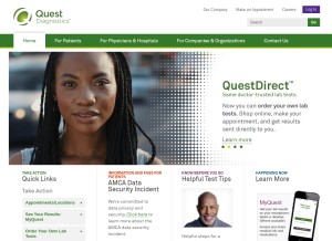 How aml.com looks like on a tablet such as an iPad.