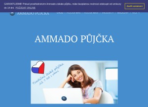 How ammadopujcky.cz looks like on a tablet such as an iPad.
